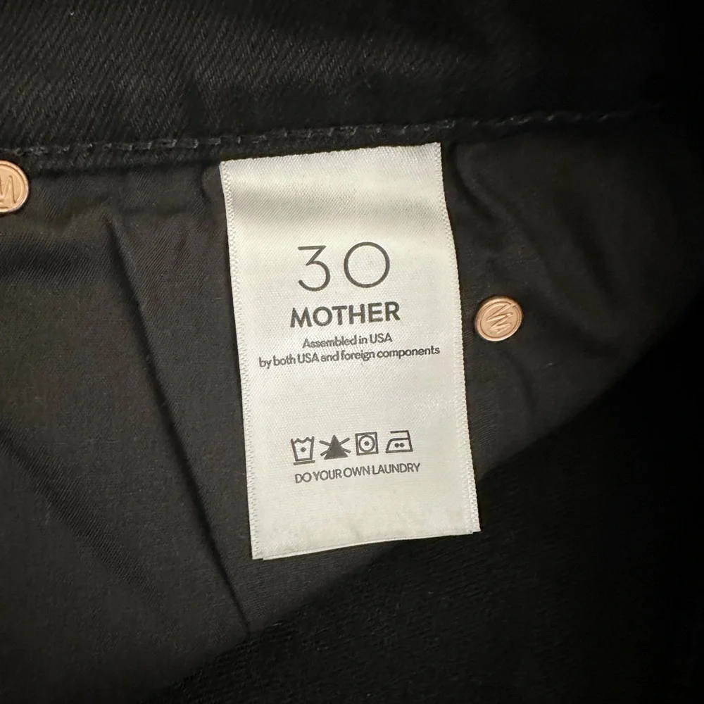 NWT MOTHER The flagpole Denim Maxi Skirt in Pitch Black Size 30